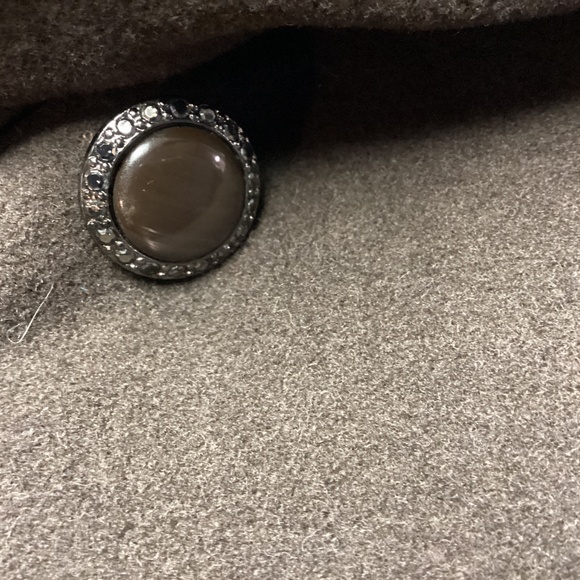 Herman Kay women’s long BROWN. 75% wool coat with details size 18/20 - Picture 8 of 9